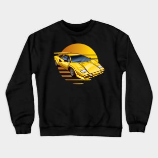 Yellow Lamborghini Countach Crewneck Sweatshirt